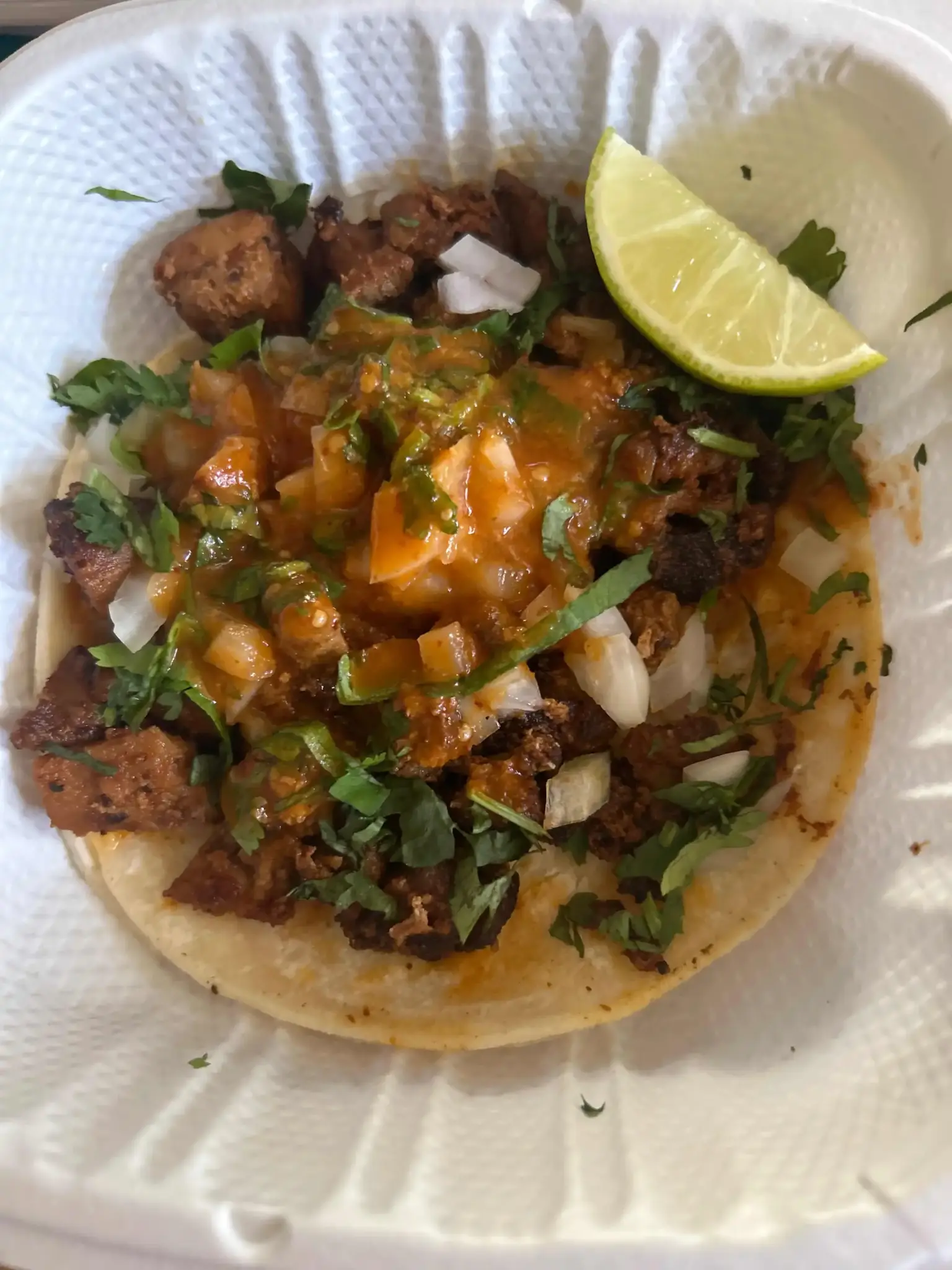 Grilled Chicken Taco - Taco with grilled chicken.