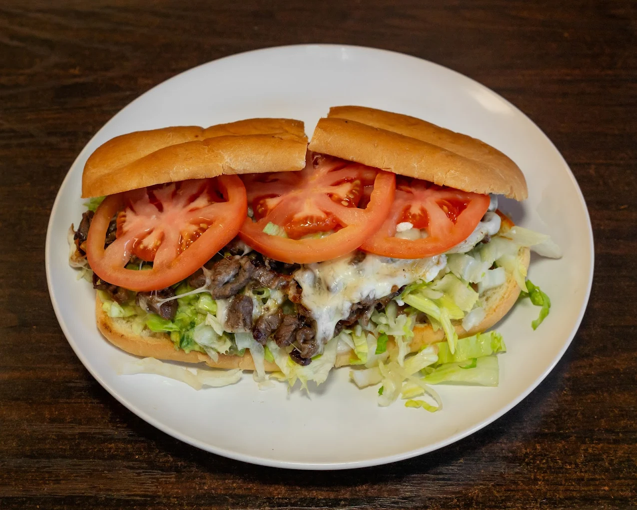 Rene's Cheesesteak Torta - Mexican sandwich with cheesesteak.